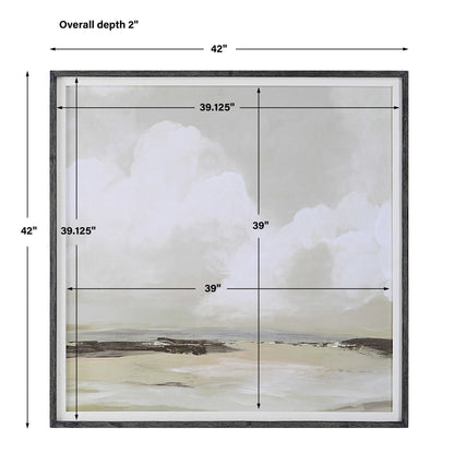 Soft Clouds - Framed Print - Pearl Silver