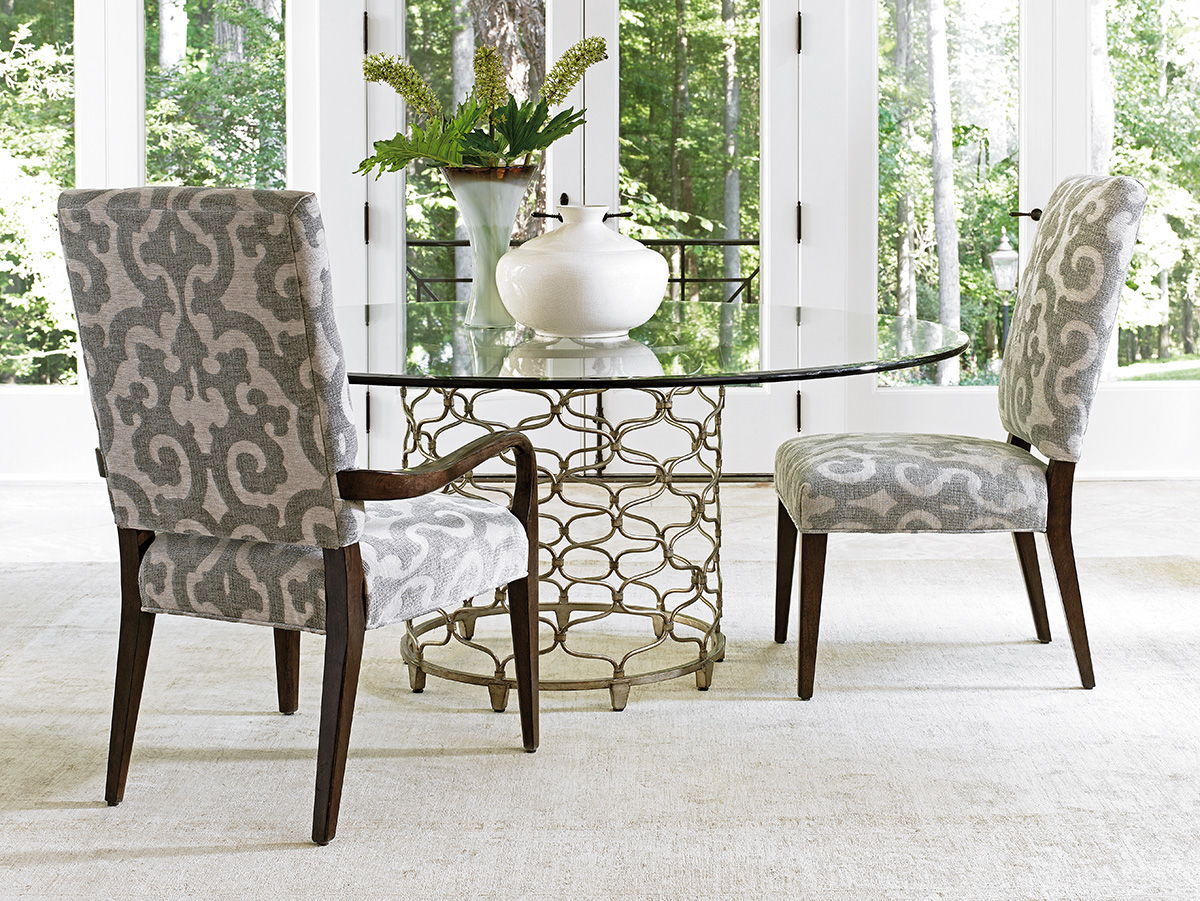 Laurel Canyon - Bollinger Round Dining Table With Glass Top