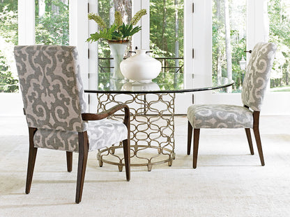 Laurel Canyon - Bollinger Round Dining Table With Glass Top
