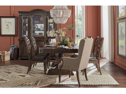 Durango - Wood Upholstered Host Arm Chair (Set of 2) - Willadeene Brown