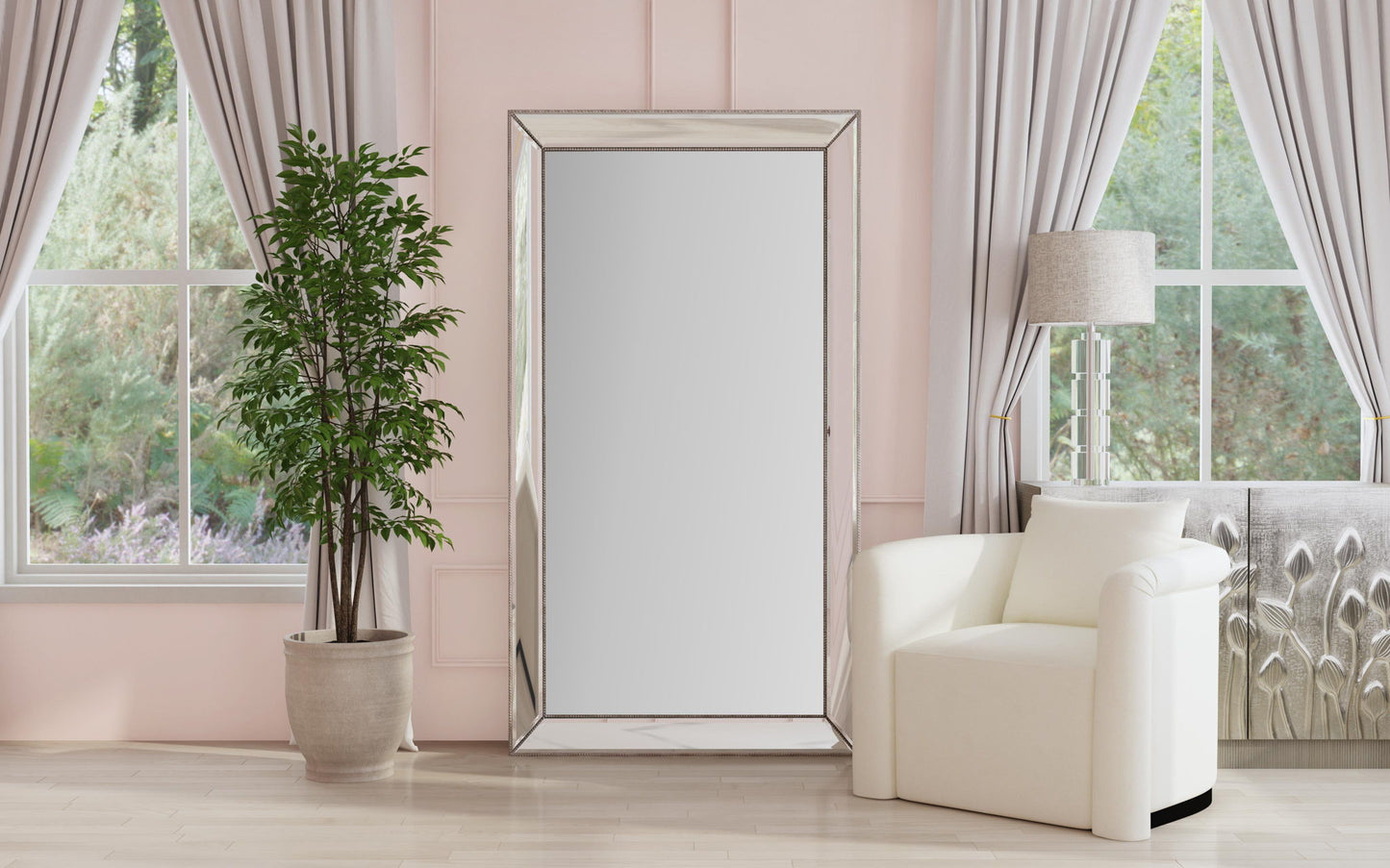 Ashley - Floor Mirror - White