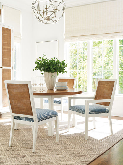 Laguna - Smithcliff Woven Arm Chair - White / Blue