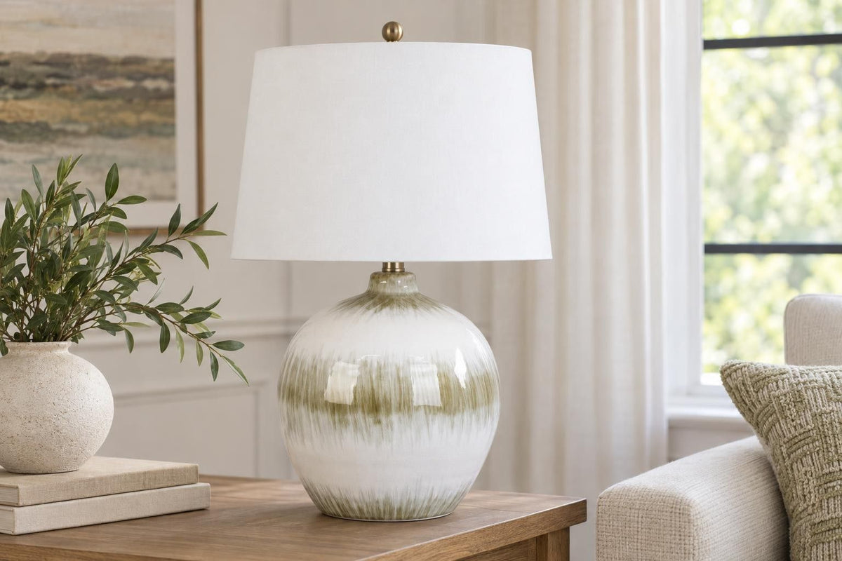 Dune Veil - 26 X 16 - Ceramic Table Lamp (Set of 2) - Ivory