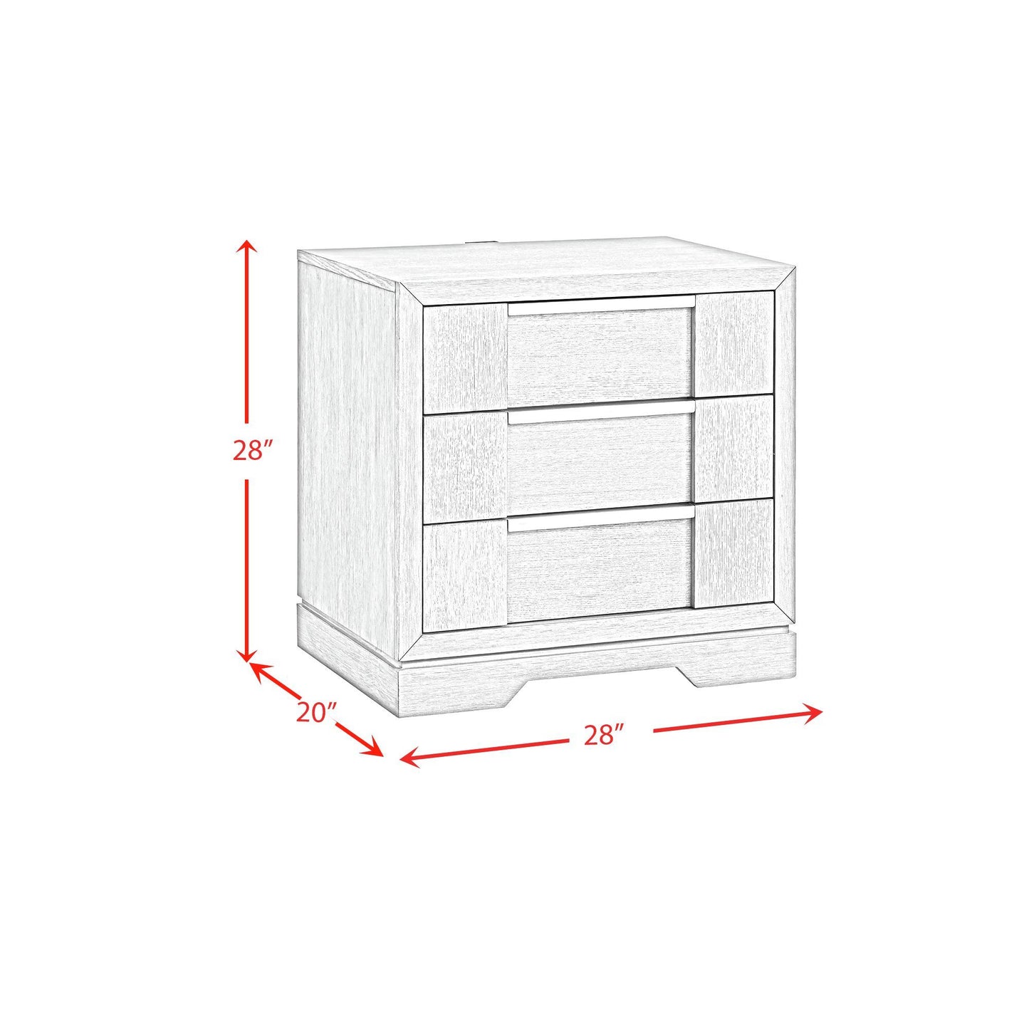 Kelis - Panel Bedroom Set With LED