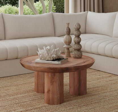 Blair - Round Cocktail Table Base - Dark Brown