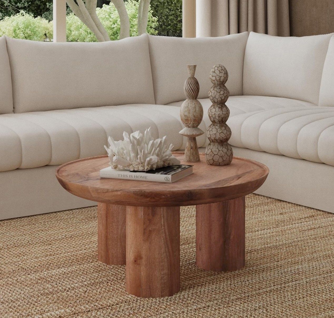 Blair - Round Cocktail Table Top - Dark Brown