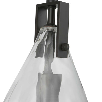 Campester - 1 Light Watered Glass Mini Pendant - Pearl Silver
