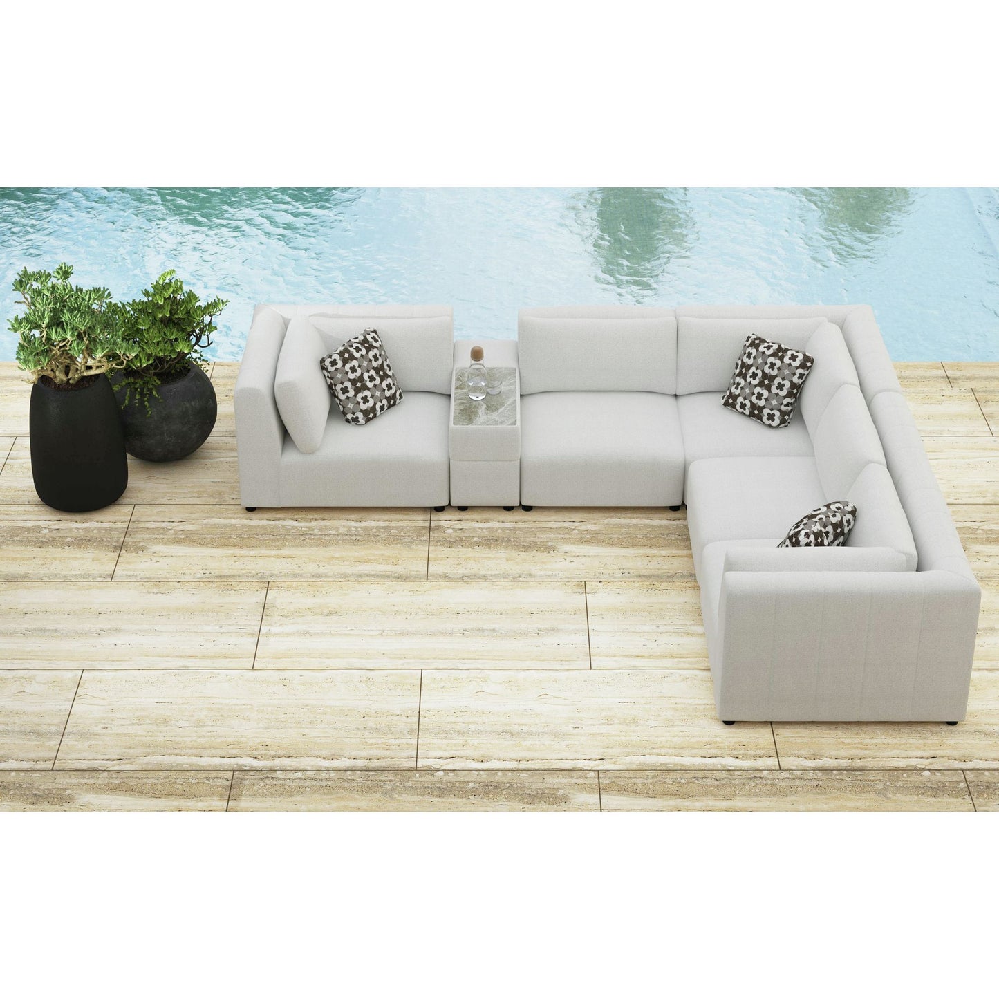 Zandara - Modular Console With Speaker And Cooler - Beige