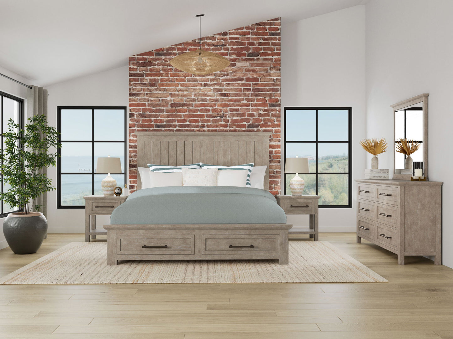 Bennett - Queen Storage Footboard - Frosted Gray