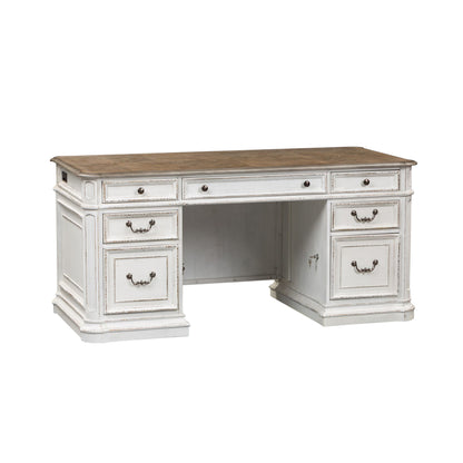 Magnolia Manor - Jr Executive Desk Top - Antique White