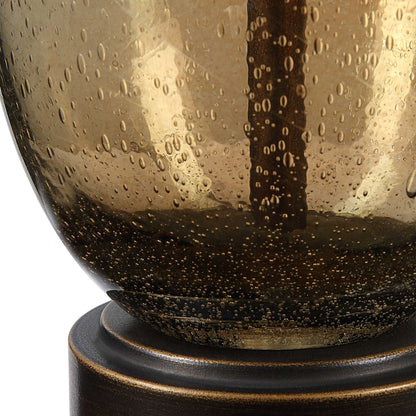 Baltic - Teardrop Glass Table Lamp - Dark Brown
