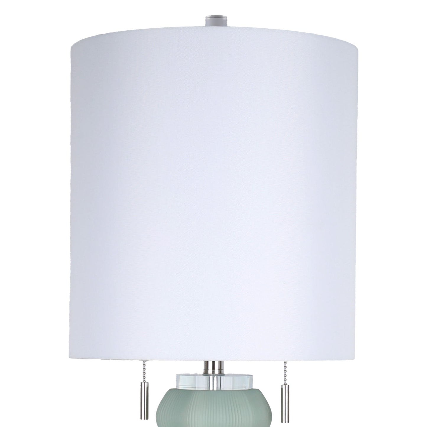 Oceanic Wave Glass & Crystal Table Lamp (Set of 2) - Mist Blue / Clear Crystal