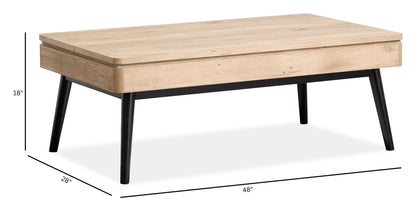 Fletcher - Lift Top Storage Cocktail Table - Driftwood