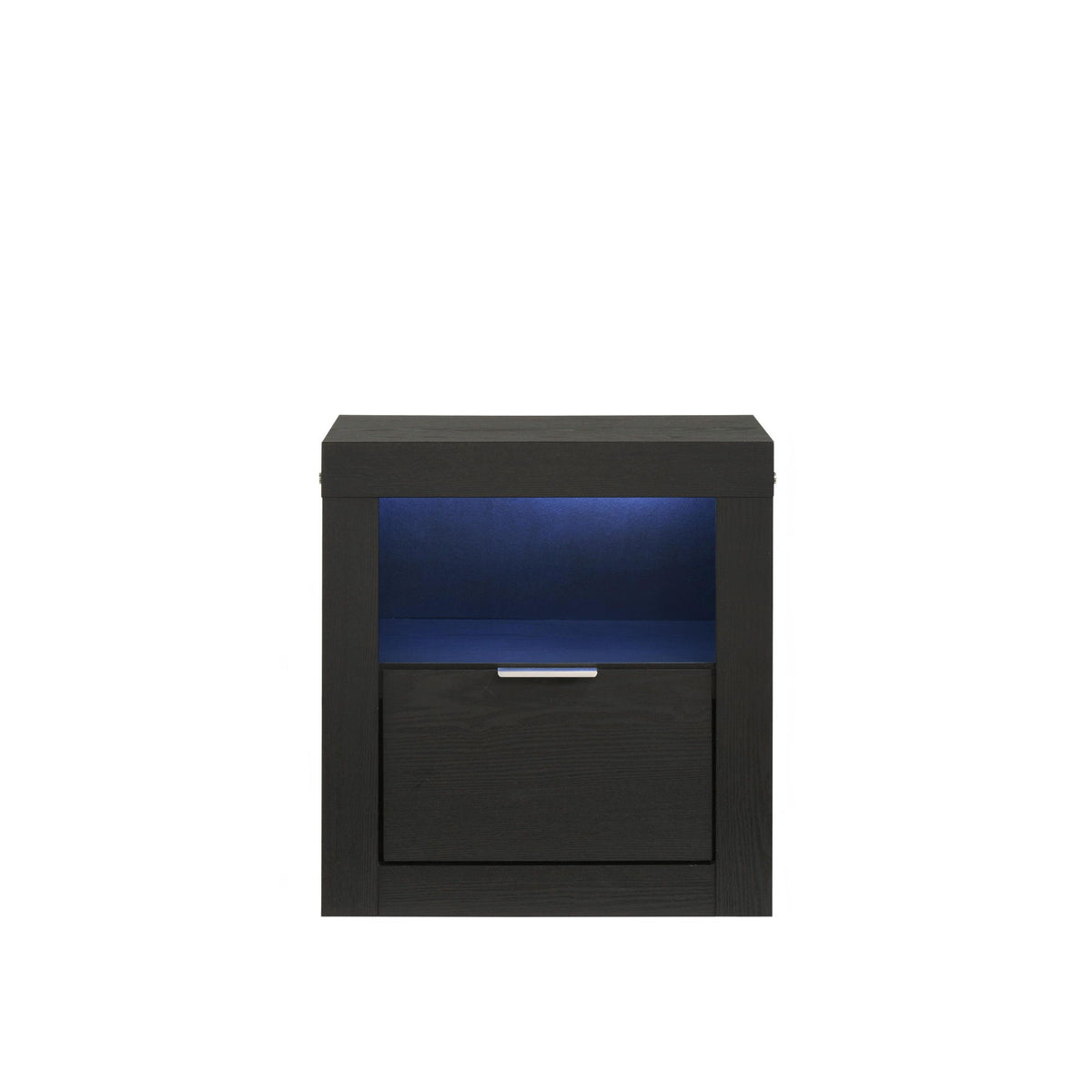 Asher - Nightstand With LED Light - Smoke