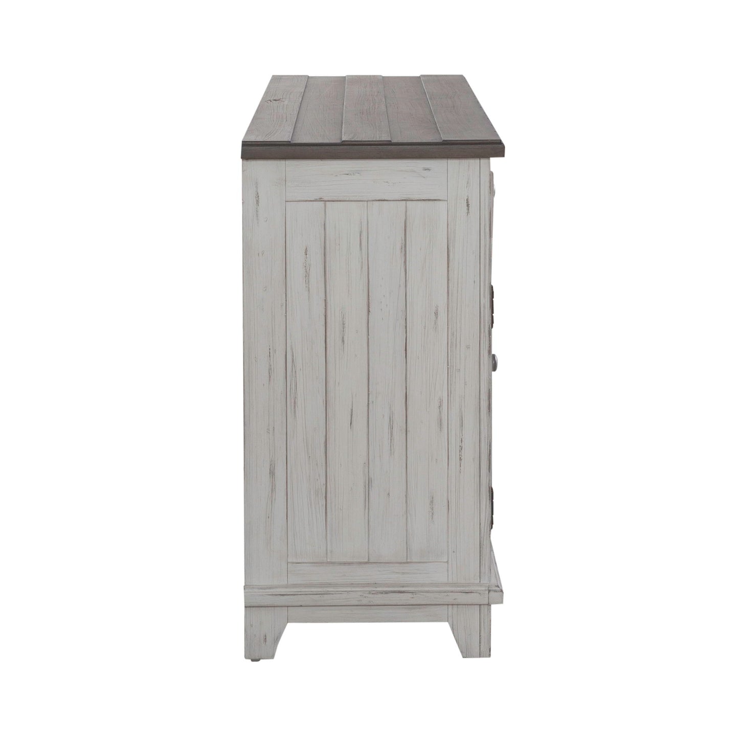 River Place - Accent Server - Riverstone White & Tobacco