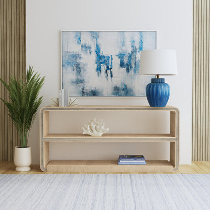 Avery - Table Lamp - Blue / White