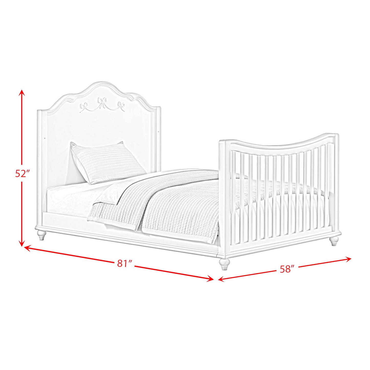 Alana - Crib Conversion Kit - White
