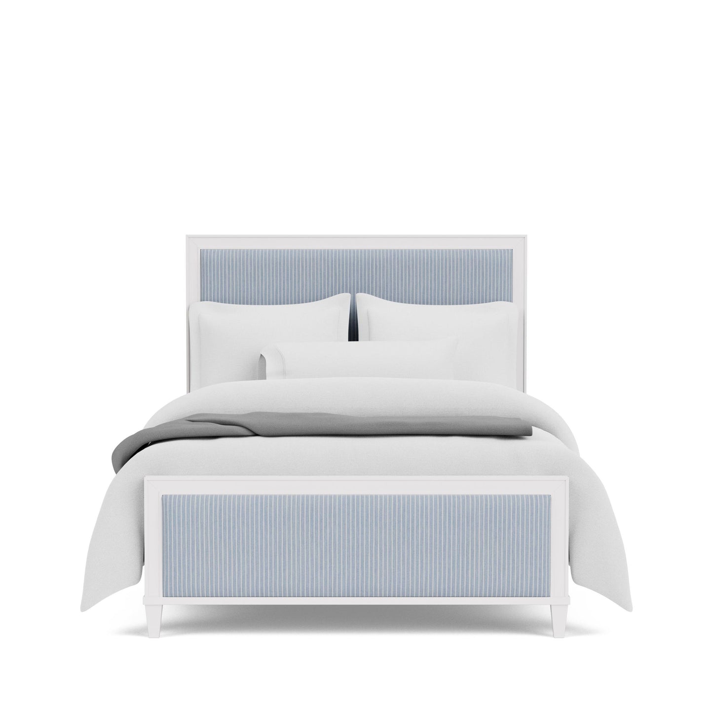Rosalie - Full Upholstered Footboard - Blue / White