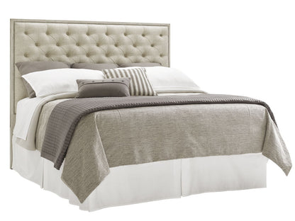 Oyster Bay - Sag Harbor Tufted Upholstered Headboard 6/6-6/0 King/California King - Pearl Silver