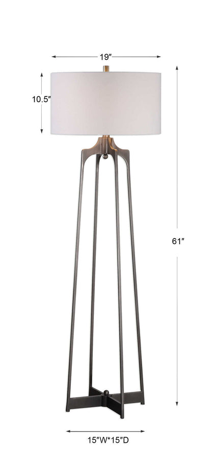 Adrian - Modern Floor Lamp - Pearl Silver