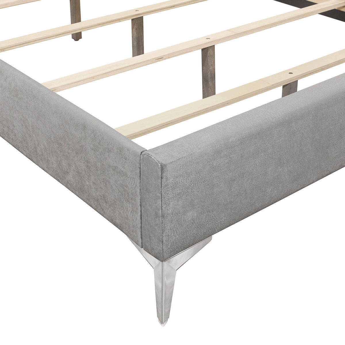 Huxley - 5/0 Queen Headboard, Footboard And Slats - Gray