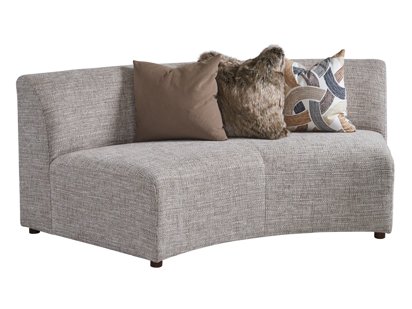 Zanzibar - Alston Armless Curved Sofa - Gray