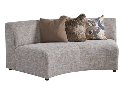 Zanzibar - Alston Armless Curved Sofa - Gray