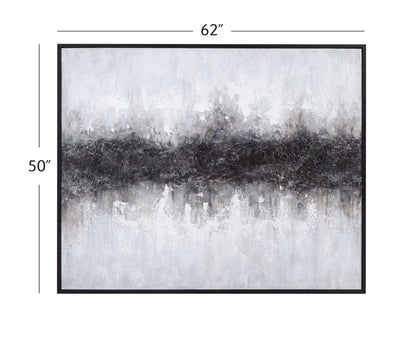 Divided Framed Canvas - Gray / Black