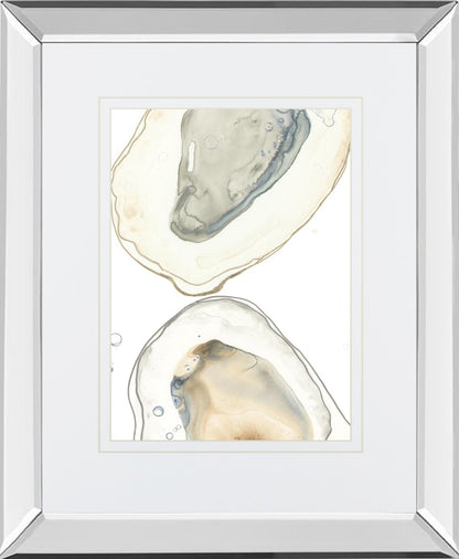 Ocean Oysters II By June Erica Vess, Mirrored Frame - Gray