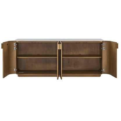 Arik - 4 Door Walnut Cabinet - Woodtone