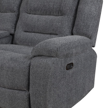 Redondo - RAF Console Loveseat With 1 Recliner Power - Dark Gray