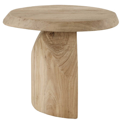 Tiernan - Reclaimed Oak Round Side Table - Woodtone