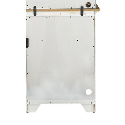 Farmhouse Reimagined - Left Pier Base - Antique White / Chestnut Tops