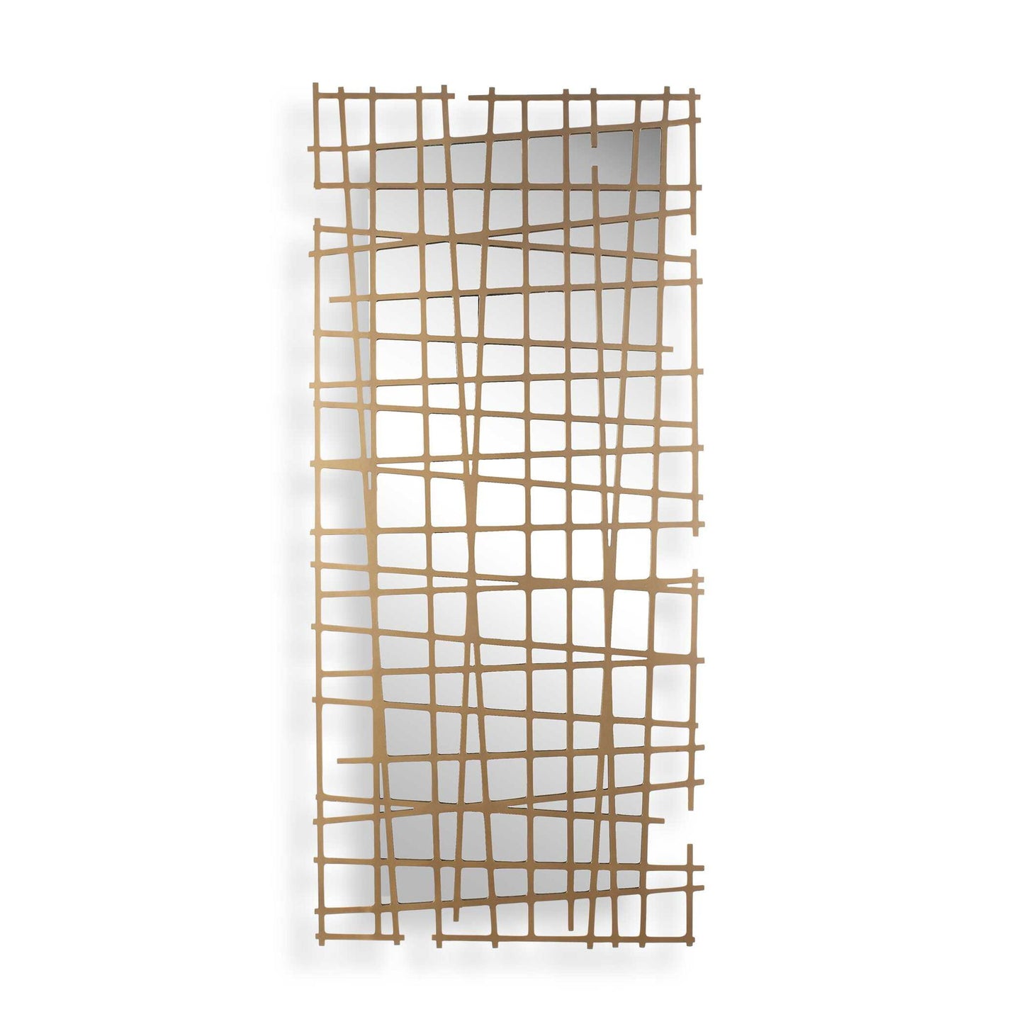 Golden Intersection - Mirrored Wall Decor - Brass