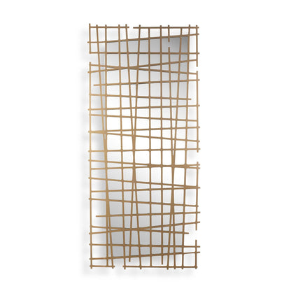Golden Intersection - Mirrored Wall Decor - Brass