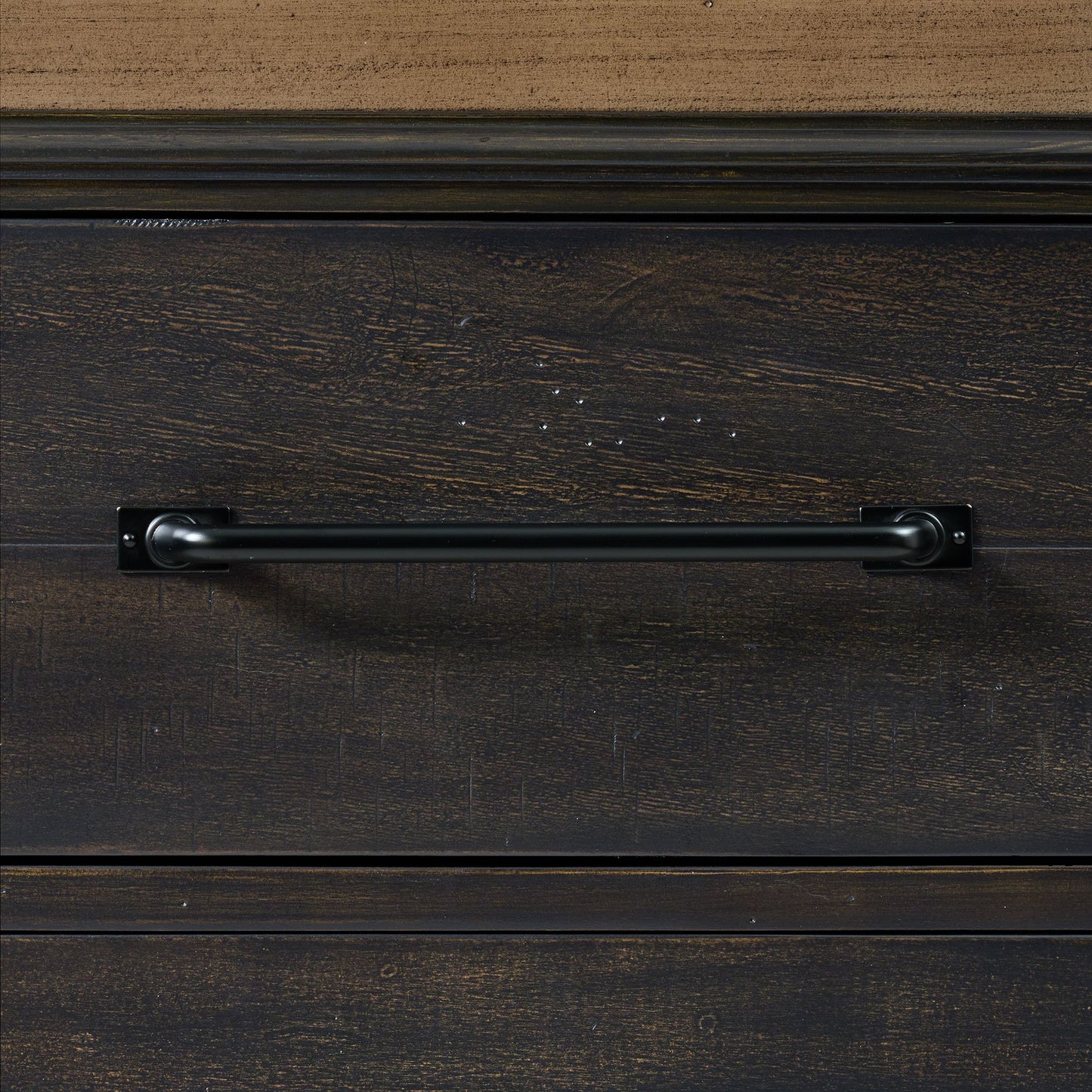 Montrose - Server And Hutch With LED Light - Espresso And Brown