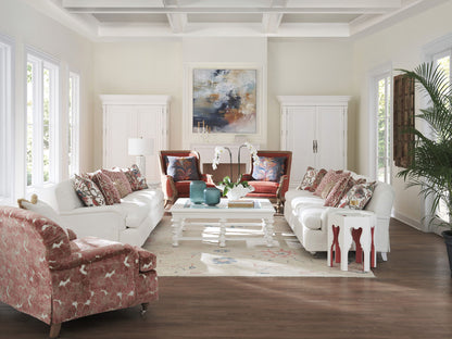 Barclay Butera Upholstery - Athos Chair With Pewter Casters - Red