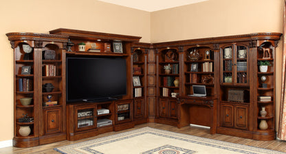 Huntington - Library Hutch - Antique Vintage Pecan