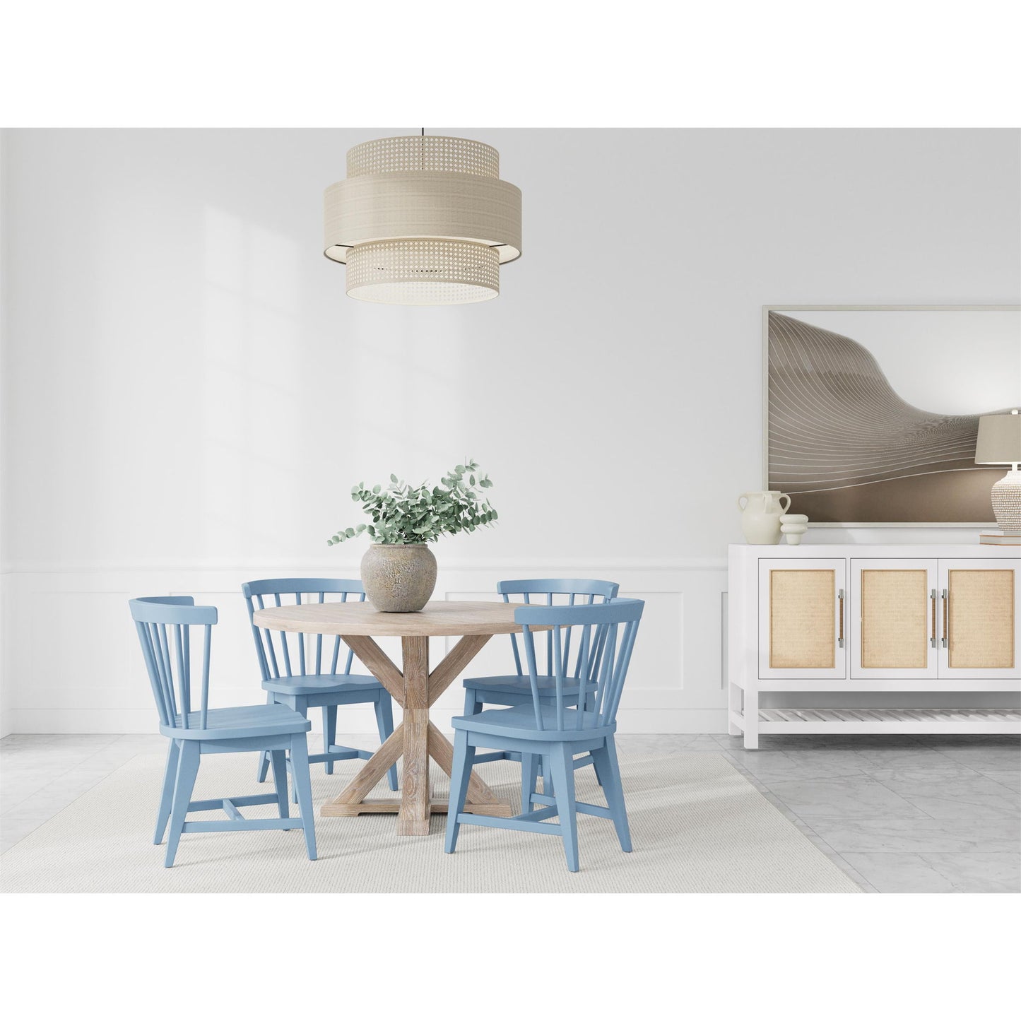 Rosalie - Round Dining Table Base - Natural