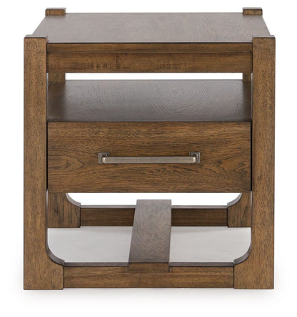 Cabalynn - Square End Table - Light Brown