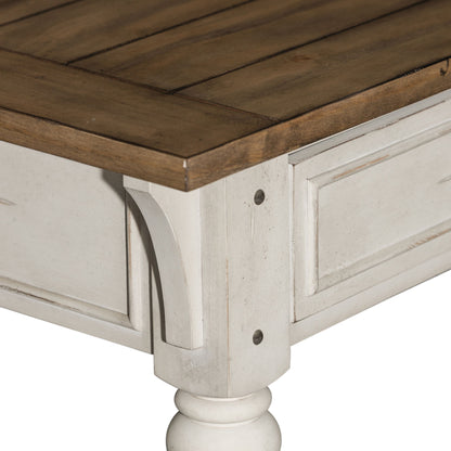 Morgan Creek - Sofa Table - Antique White / Wirebrushed Tobacco Accents