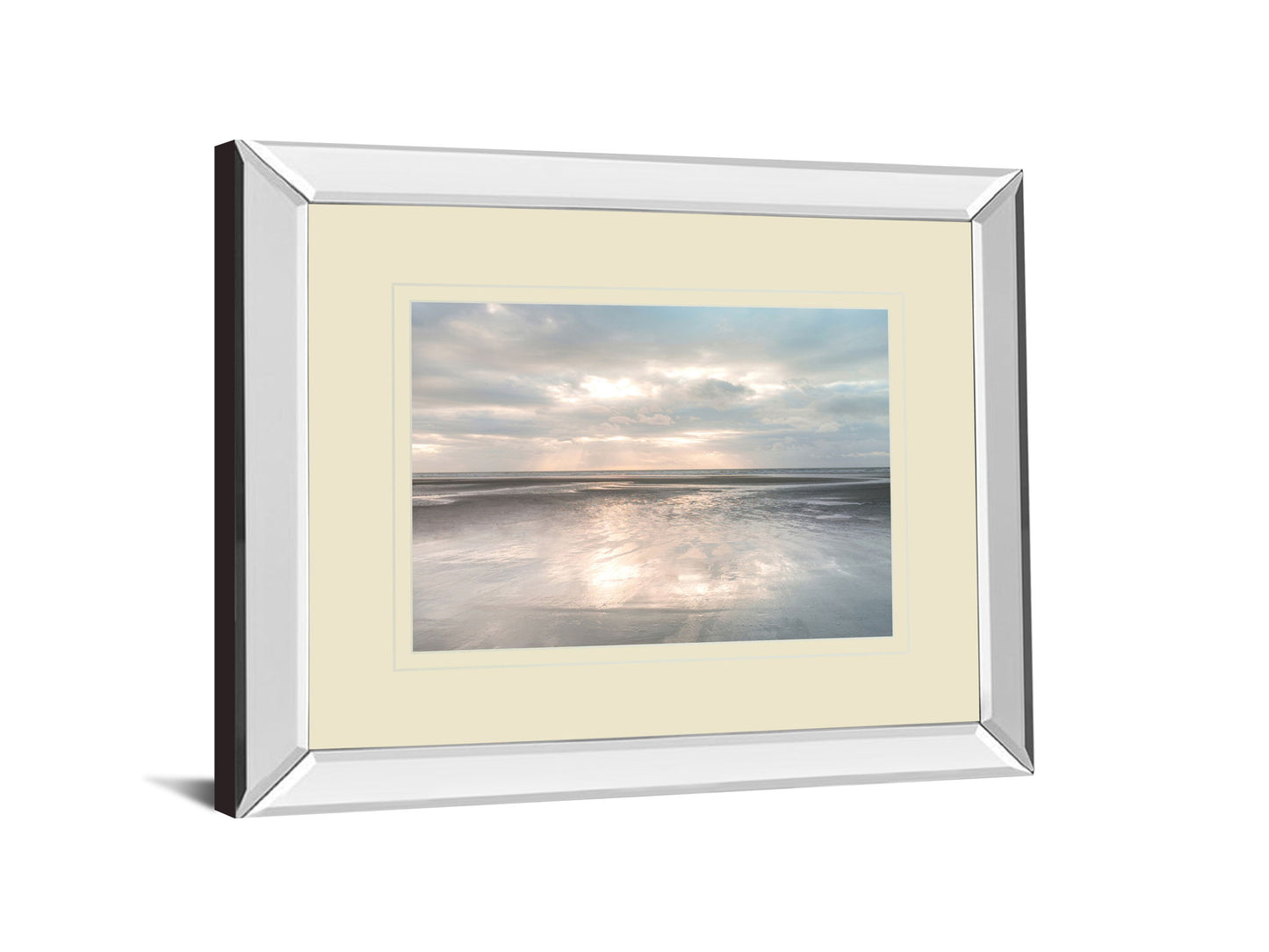 Silver Sands By Assaf Frank - Mirror Framed Print Wall Art - Beige