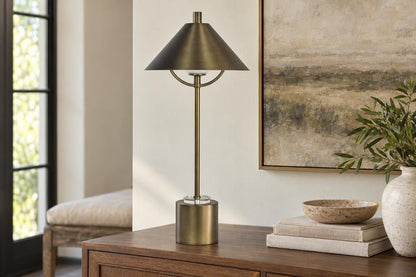 Crescent Mantle - 30 X 12 - Metal Buffet Lamp (Set of 2) - Matte Golden Bronze