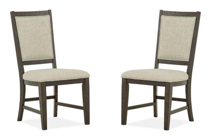 Westley Falls - Step Up Side Chair With Upholstered Seat & Back (Set of 2) - Dark Brown