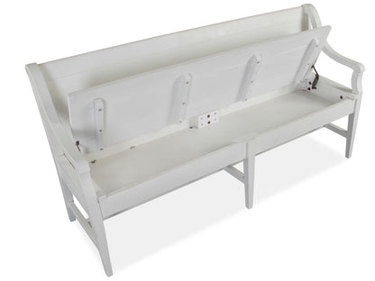 Heron Cove - Bench With Back - Chalk White