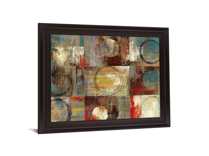 Eclipsed Mosaic - 28" x 34" Framed Wall Art - Dark Brown
