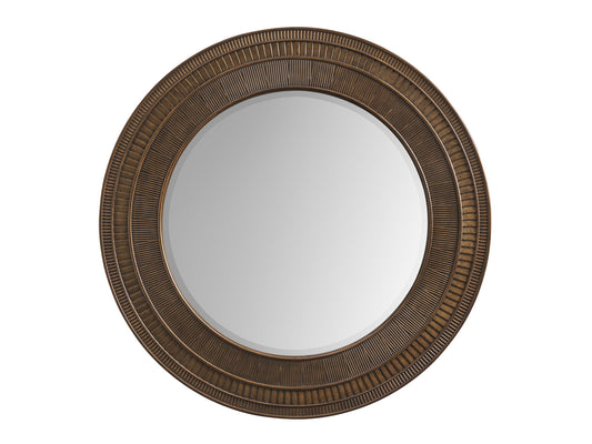 Montecito - Elana Round Mirror - Dark Brown