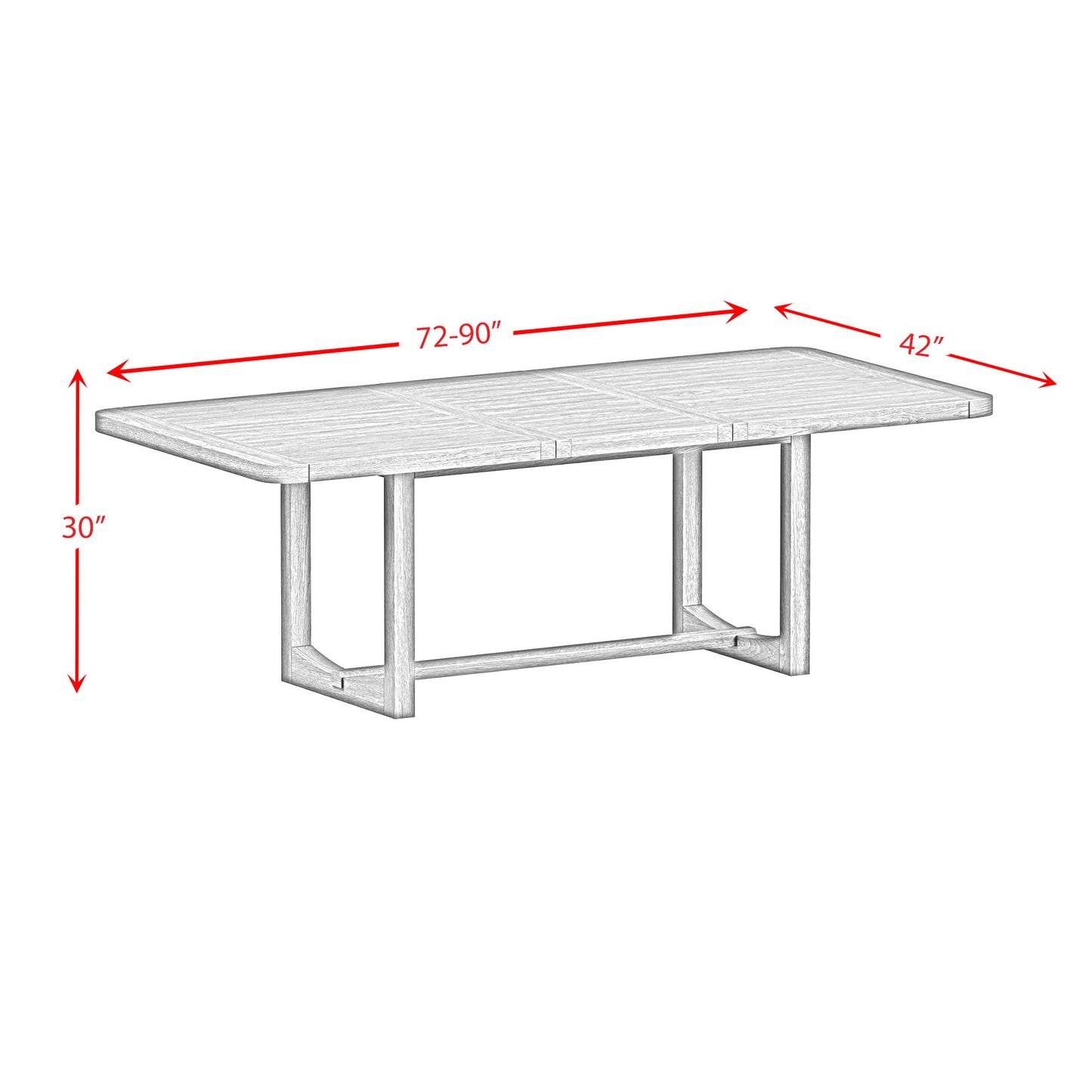 Glinda - Dining Table With 18" Leaf - Brown