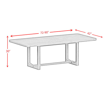 Glinda - Dining Table With 18" Leaf - Brown