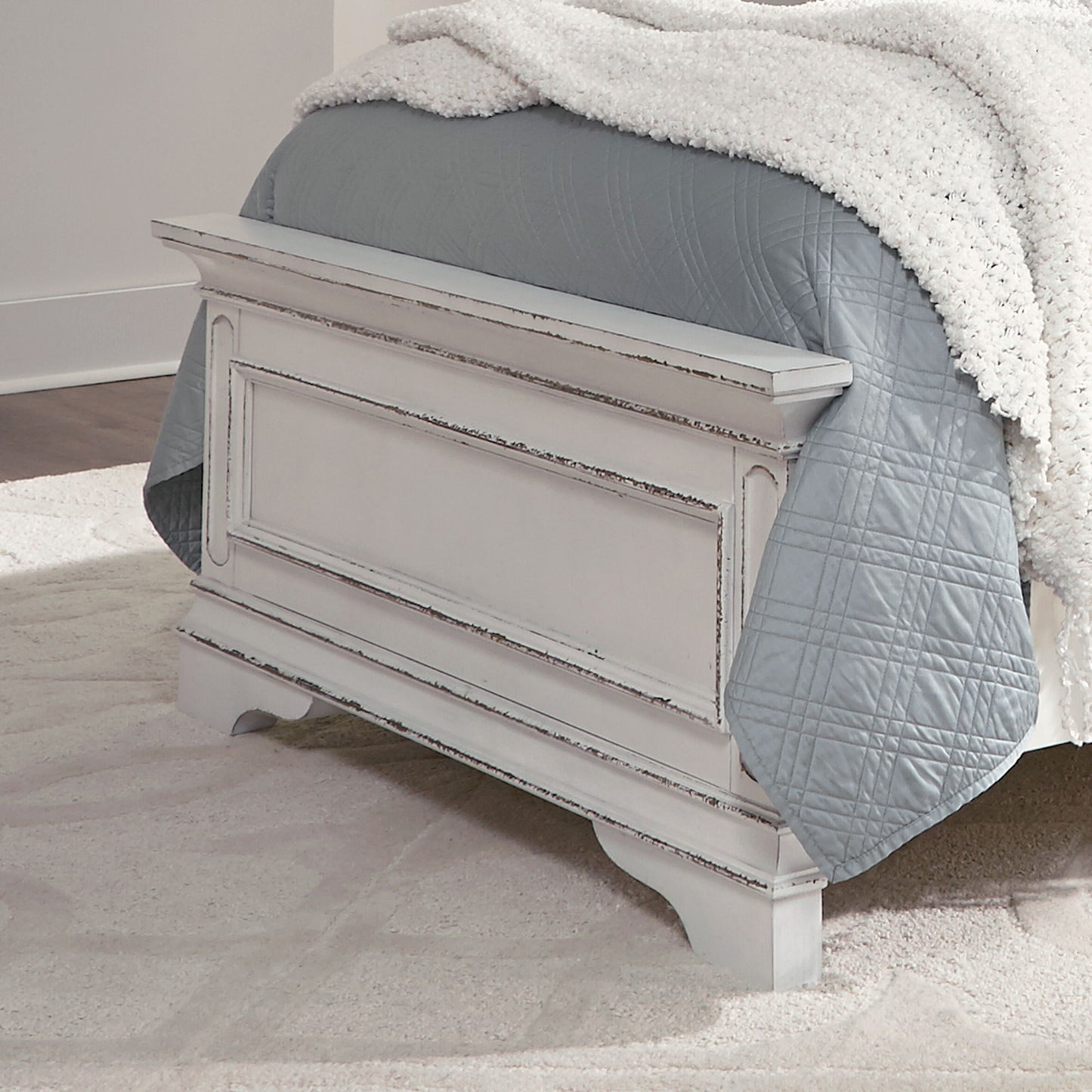 Magnolia Manor - Twin Panel Footboard - Antique White